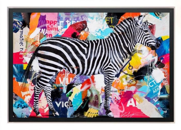 Zebra Lounge Framed